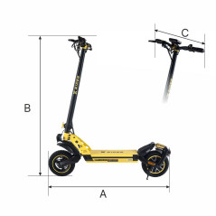 Monopattino Elettrico Manta XRIDER F10 Giallo Nero 800 W