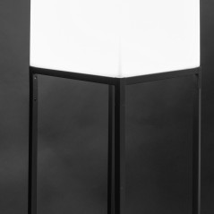 Lampada da Terra Block Bianco Grigio Polietilene Acciaio 38 x 38 x 155 cm