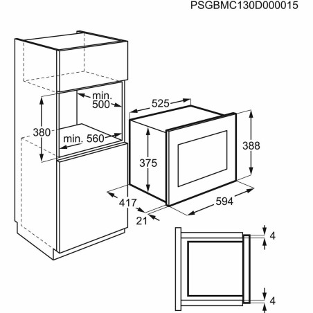 Microonde AEG MBE2657SEB  26L Nero 900 W