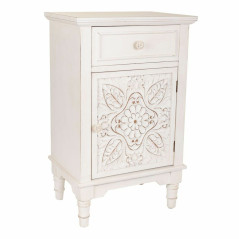 Comodino Alexandra House Living Bianco 32 x 74 x 46 cm