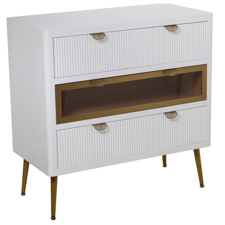 Cassettiera Alexandra House Living Bianco Legno 80 x 40 x 80 cm