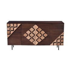 Credenza Romimex Marrone Dorato Legno di mango 40 x 80 x 150 cm