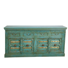 Credenza Romimex Verde Legno di mango 180 x 90 x 40 cm