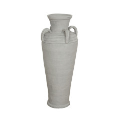 Vaso da pavimento Alexandra House Living Grigio Terracotta 30 x 80 x 30 cm Con manici