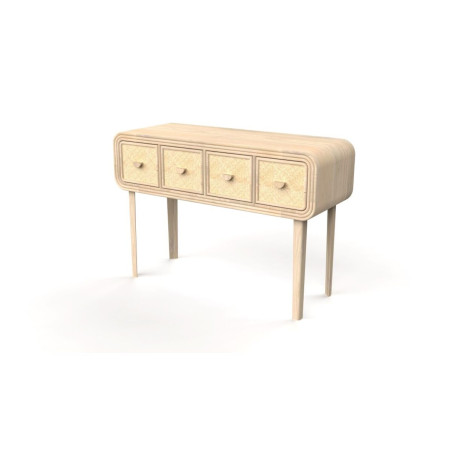 Console Home ESPRIT Rattan Legno di mango 117 x 42 x 80 cm