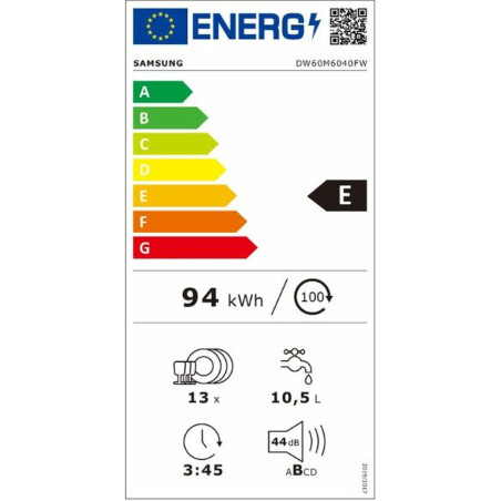 Lavastoviglie Samsung DW60M6040FW EC 60 cm