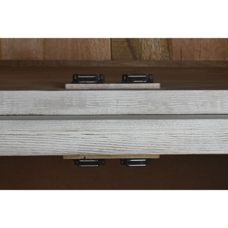 Stand Espositore Home ESPRIT Bianco Cristallo Legno di mango 200 x 45 x 230 cm