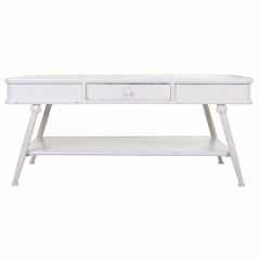 Tavolino da Caffè Alexandra House Living Bianco Ferro 60 x 53 x 120 cm