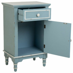 Comodino Alexandra House Living Azzurro Bianco 32 x 74 x 46 cm