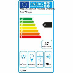 Cappa Classica Mepamsa Smart Plus Neo 70 cm 580 m3/h 70 dB Bianco Acciaio