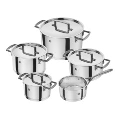 Casseruola con coperchio Zwilling 71160-005-0 Nero Argentato 5 Pezzi Ø 24 cm Ø 20 cm Ø 16 cm 1,5 L 2 L 3 L 6 L 3,5 L (5 Unità)