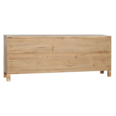 Mobile TV Home ESPRIT Nero Naturale Abete Legno MDF 130 x 24 x 51 cm