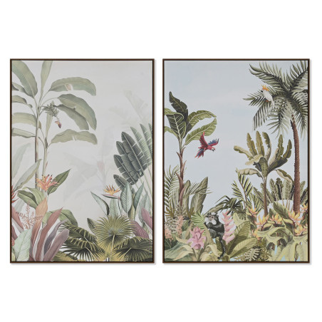 Quadro Home ESPRIT Tropicale 100 x 4 x 140 cm (2 Unità)