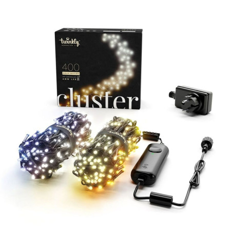 Ghirlanda di Luci LED Twinkly CLUSTER Natale Nero 6 m