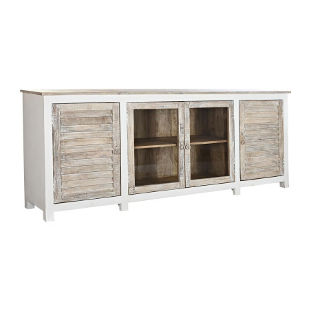 Credenza DKD Home Decor Bianco Naturale Marrone Chiaro Legno di mango 210 x 40 x 82 cm