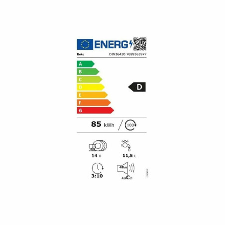 Lavastoviglie BEKO DIN36430 Bianco 60 cm (60 cm)