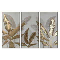 Set di 3 quadri Home ESPRIT Palme Tropicale 180 x 4 x 120 cm (3 Pezzi)