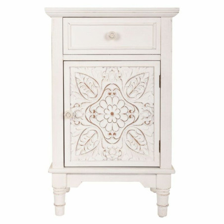 Comodino Alexandra House Living Bianco 32 x 74 x 46 cm