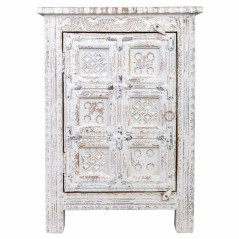 Comodino Alexandra House Living Bianco Marrone 40 x 53 x 73 cm