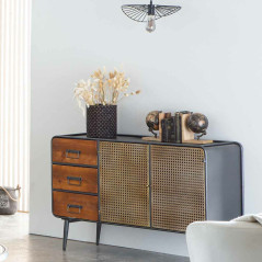 Credenza Alexandra House Living Marrone Ferro 40 x 75 x 120 cm