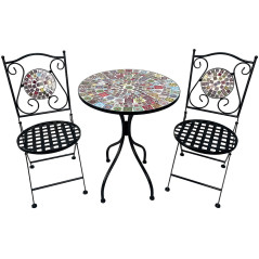 Tavolo con 2 sedie Alexandra House Living Multicolore 60 x 71 x 60 cm Mosaico