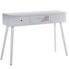 Console Alexandra House Living Bianco Dorato Legno 107 x 78 x 30 cm