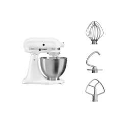 Sbattitore con frusta KitchenAid 5K45SSEWH Metallo Acciaio inossidabile Zinco