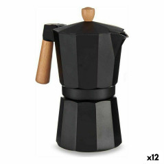 Caffettiera Italiana Marrone Nero Legno Alluminio 450 ml (12 Unità)