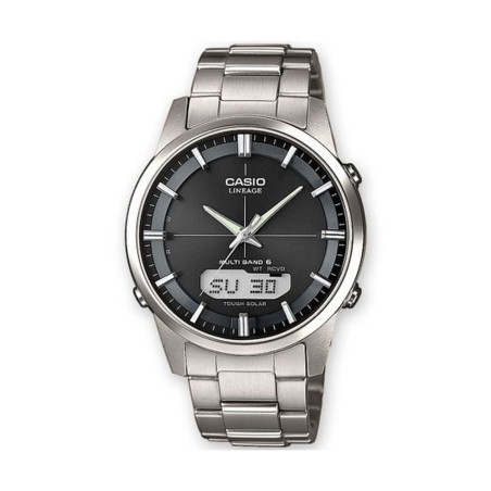 Orologio Uomo Casio LINEAGE Multiband 6 Tough Solar Nero Argentato (Ø 40 mm)