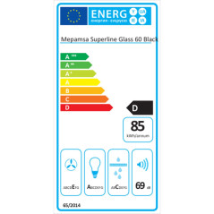 Cappa Classica Mepamsa Superline Glass 60 60 cm 415 m3/h 69 dB 140 W Nero