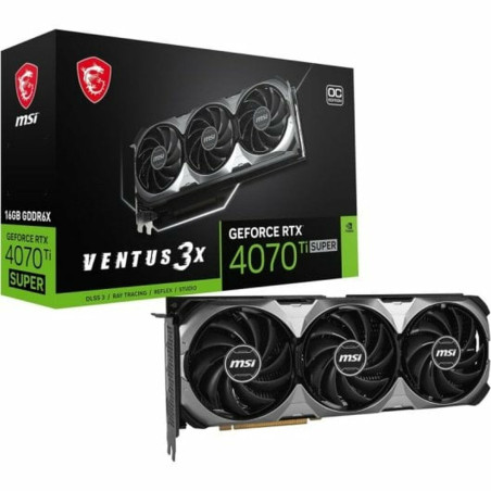 Scheda Grafica MSI SUPER 16G VENTUS 3X OC GEFORCE RTX 4070 16 GB GDDR6 NVIDIA GEFORCE RTX 4070 TI