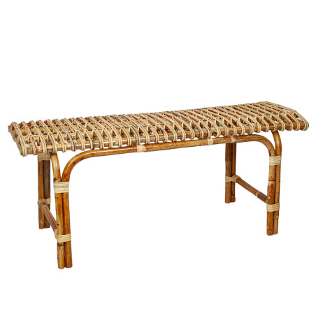 Panca Romimex Naturale Rattan 110 x 50 x 40 cm