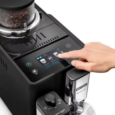 Caffettiera superautomatica DeLonghi EXAM 440.55.B Nero Argentato 1450 W 19 bar 250 g