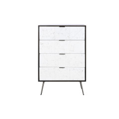 Cassettiera DKD Home Decor 70 x 40 x 105 cm Bianco Marrone scuro Legno di mango