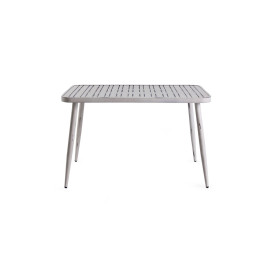 Tavolo da Pranzo Home ESPRIT Bianco Alluminio 120 x 75 x 75 cm