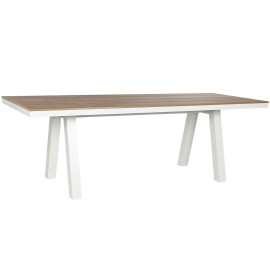 Tavolo da Pranzo Home ESPRIT Bianco Alluminio polistirene 230 x 90 x 77 cm