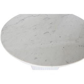Tavolo da Pranzo Home ESPRIT Bianco Metallo Marmo 110 x 110 x 76 cm