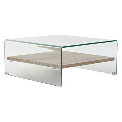 Tavolino da Caffè DKD Home Decor Vetro Temperato Legno MDF 80 x 80 x 35 cm