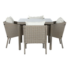 Tavolo con 4 sedie Home ESPRIT 90 x 90 x 72 cm