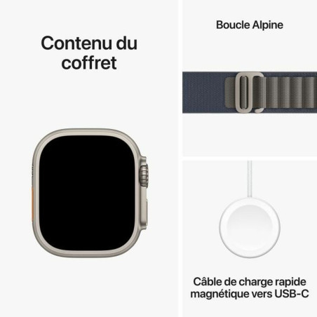 Smartwatch Apple MREQ3NF/A Azzurro Titanio 49 mm