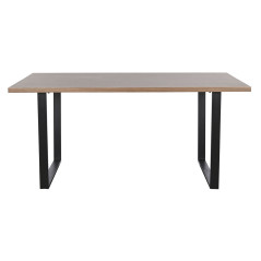 Tavolo da Pranzo Home ESPRIT Marrone Nero Ferro Legno MDF 160 x 90 x 75 cm