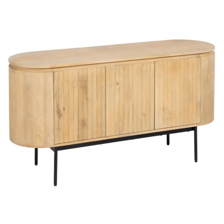 Credenza MONTMARTRE Nero Naturale Ferro Legno di mango 140 x 40 x 75 cm