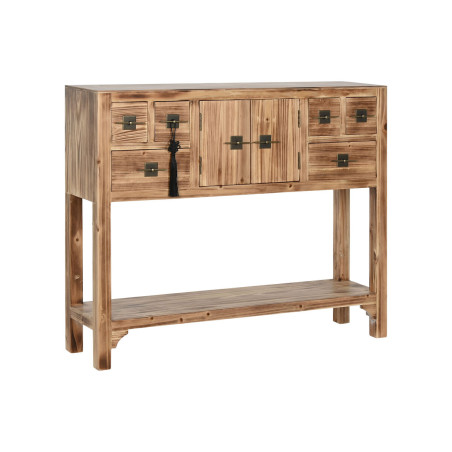 Console Home ESPRIT Nero Abete Legno MDF 96 x 24 x 79 cm