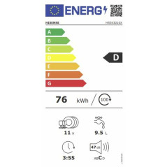 Lavastoviglie Hisense HS543D10X